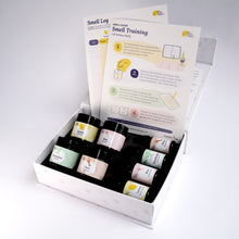 Load image into Gallery viewer, The Smell Project—smell training kit—Essentials—contents, angled